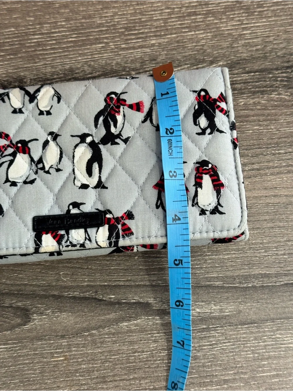 Vera Bradley Wallet Playful Penguins Crossbody Accordion Winter Wristlet